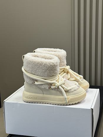 Colestore Moncler Altive Mid Teddy Snow Boots White