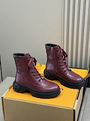 Colestore Louis Vuitton LV Squad Lace-up Ankle Boot Burgundy - 3