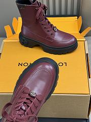 Colestore Louis Vuitton LV Squad Lace-up Ankle Boot Burgundy - 4