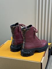 Colestore Louis Vuitton LV Squad Lace-up Ankle Boot Burgundy - 2