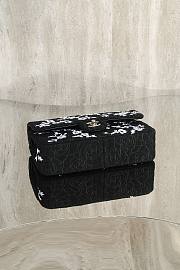 Colestore Chanel Flap Bag with White Floral Embroidery 25cm - 5