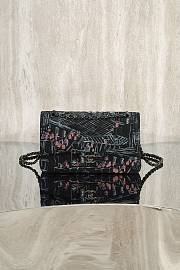 Colestore Chanel Classic Black, White & Red Crossbody 25cm - 1