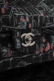 Colestore Chanel Classic Black, White & Red Crossbody 25cm - 5