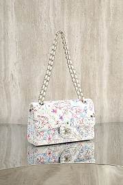 Colestore Chanel Classic Flap bag with a unique graphic print pattern 25cm - 5