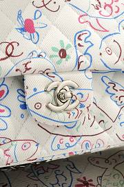 Colestore Chanel Classic Flap bag with a unique graphic print pattern 25cm - 4