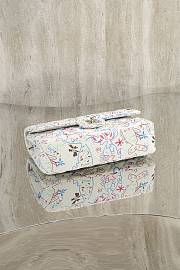Colestore Chanel Classic Flap bag with a unique graphic print pattern 25cm - 3
