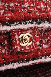 Colestore Chanel Classic Handbag Tweed fabric & gold-plated metal  Red, Pink & Black 25cm - 2