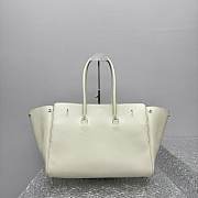 	 Colestore Balenciaga Bel Air Carry All Bag Medium in Ivory Smooth Calfskin, Aged-silver Hardware 37x28x17cm - 5