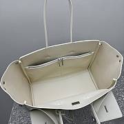 	 Colestore Balenciaga Bel Air Carry All Bag Medium in Ivory Smooth Calfskin, Aged-silver Hardware 37x28x17cm - 2