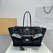 	 Colestore Balenciaga Bel Air Carry All Bag Medium in Black Smooth Calfskin, Aged-gold Hardware 37x28x17cm - 1