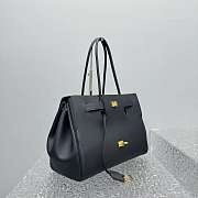 	 Colestore Balenciaga Bel Air Carry All Bag Medium in Black Smooth Calfskin, Aged-gold Hardware 37x28x17cm - 6
