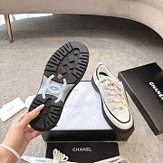 Colestore Chanel Sneakers Calfskin, Calfskin Suede & Lambskin  White & Black - 5