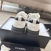 Colestore Chanel Sneakers Calfskin, Calfskin Suede & Lambskin  White & Black - 3