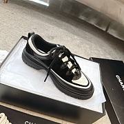Colestore Chanel Sneakers Calfskin, Calfskin Suede & Lambskin  Black & White - 6