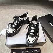 Colestore Chanel Sneakers Calfskin, Calfskin Suede & Lambskin  Black & White - 5