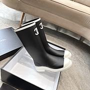 Colestore Chanel Wellington Rain Rubber Black & White - 5