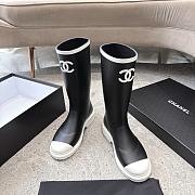 Colestore Chanel Wellington Rain Rubber Black & White - 3