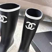 Colestore Chanel Wellington Rain Rubber Black & White - 2