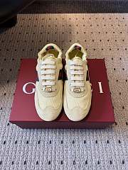 Colestore  Gucci Women's Gucci Shift Trainers in Light Yellow Fabric - 1