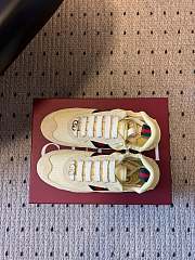 Colestore  Gucci Women's Gucci Shift Trainers in Light Yellow Fabric - 5