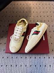 Colestore  Gucci Women's Gucci Shift Trainers in Light Yellow Fabric - 2