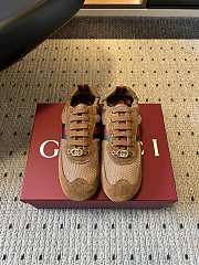Colestore  Gucci Women's Gucci Shift Trainers in Brown Fabric - 1