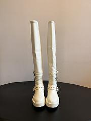 Colestore Dior D-Fight Thigh Boot White Calfskin and Leather-Effect - 1