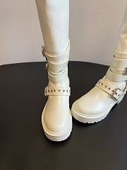 Colestore Dior D-Fight Thigh Boot White Calfskin and Leather-Effect - 6