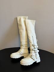 Colestore Dior D-Fight Thigh Boot White Calfskin and Leather-Effect - 5