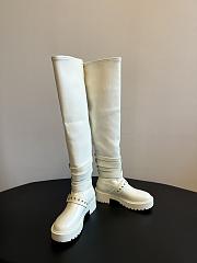Colestore Dior D-Fight Thigh Boot White Calfskin and Leather-Effect - 4