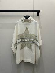 Colestore Christian Dior cashmere blend knit turtleneck sweater with a star and logo embroidery - 1