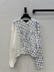 Colestore  Louis Vuitton Layered Monogram Print Pullover Blue - 1