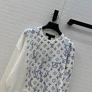 Colestore  Louis Vuitton Layered Monogram Print Pullover Blue - 3