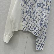 Colestore  Louis Vuitton Layered Monogram Print Pullover Blue - 2