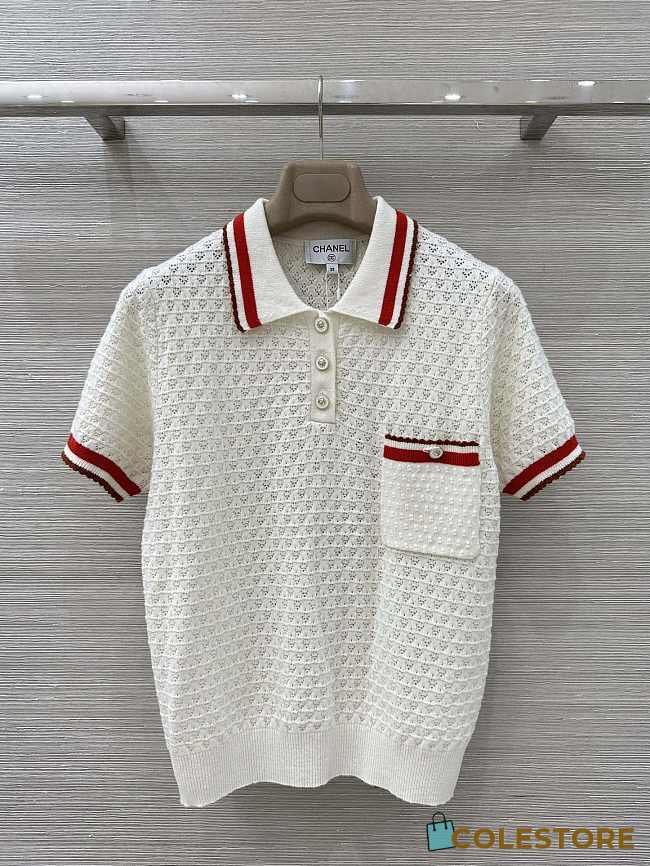 Colestore Chanel Vintage Polo Knit Top - 1