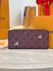 Colestore  Louis Vuitton Zippy Wallet Horizontal Burgundy Monogram 10x2.5x21cm - 6