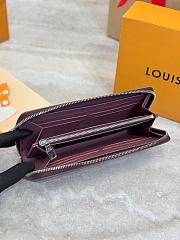 Colestore  Louis Vuitton Zippy Wallet Horizontal Burgundy Monogram 10x2.5x21cm - 4