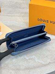 Colestore  Louis Vuitton Zippy Wallet Horizontal Blue Monogram 10x2.5x21cm - 3