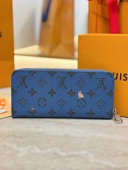 Colestore  Louis Vuitton Zippy Wallet Horizontal Blue Monogram 10x2.5x21cm - 5