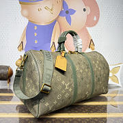 	 Colestore Louis Vuitton Keepall Bandoulière 50 Monogram Green 50x23x29cm - 6