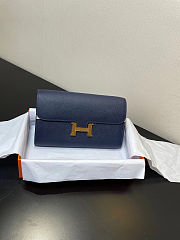 Colestore Hermes Constance Long To Go Wallet In Navy Blue 20.5 x 13 x 2cm - 1