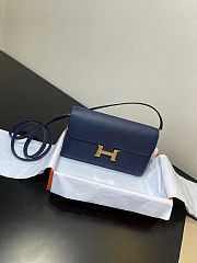 Colestore Hermes Constance Long To Go Wallet In Navy Blue 20.5 x 13 x 2cm - 2