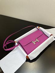 Colestore Hermes Constance Long To Go Wallet In Fuchsia 20.5 x 13 x 2cm - 6