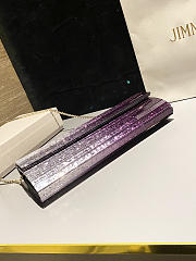 Colestore Jimmy Choo Sweetie Lavender & White Dégradé Glitter Acrylic Clutch Bag 24x10x5cm - 5
