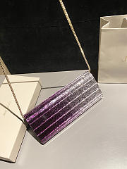 Colestore Jimmy Choo Sweetie Lavender & White Dégradé Glitter Acrylic Clutch Bag 24x10x5cm - 3