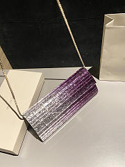 Colestore Jimmy Choo Sweetie Lavender & White Dégradé Glitter Acrylic Clutch Bag 24x10x5cm - 2