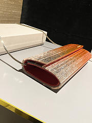 Colestore Jimmy Choo Sweetie Orange & Silver Dégradé Glitter Acrylic Clutch Bag 24x10x5cm - 6