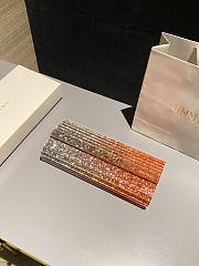 Colestore Jimmy Choo Sweetie Orange & Silver Dégradé Glitter Acrylic Clutch Bag 24x10x5cm - 4