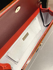 Colestore Jimmy Choo Sweetie Orange & Silver Dégradé Glitter Acrylic Clutch Bag 24x10x5cm - 3