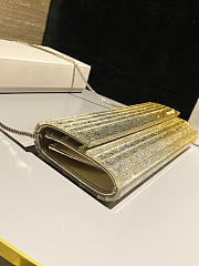 Colestore Jimmy Choo Sweetie Silver & Gold Dégradé Glitter Acrylic Clutch Bag 24x10x5cm - 5